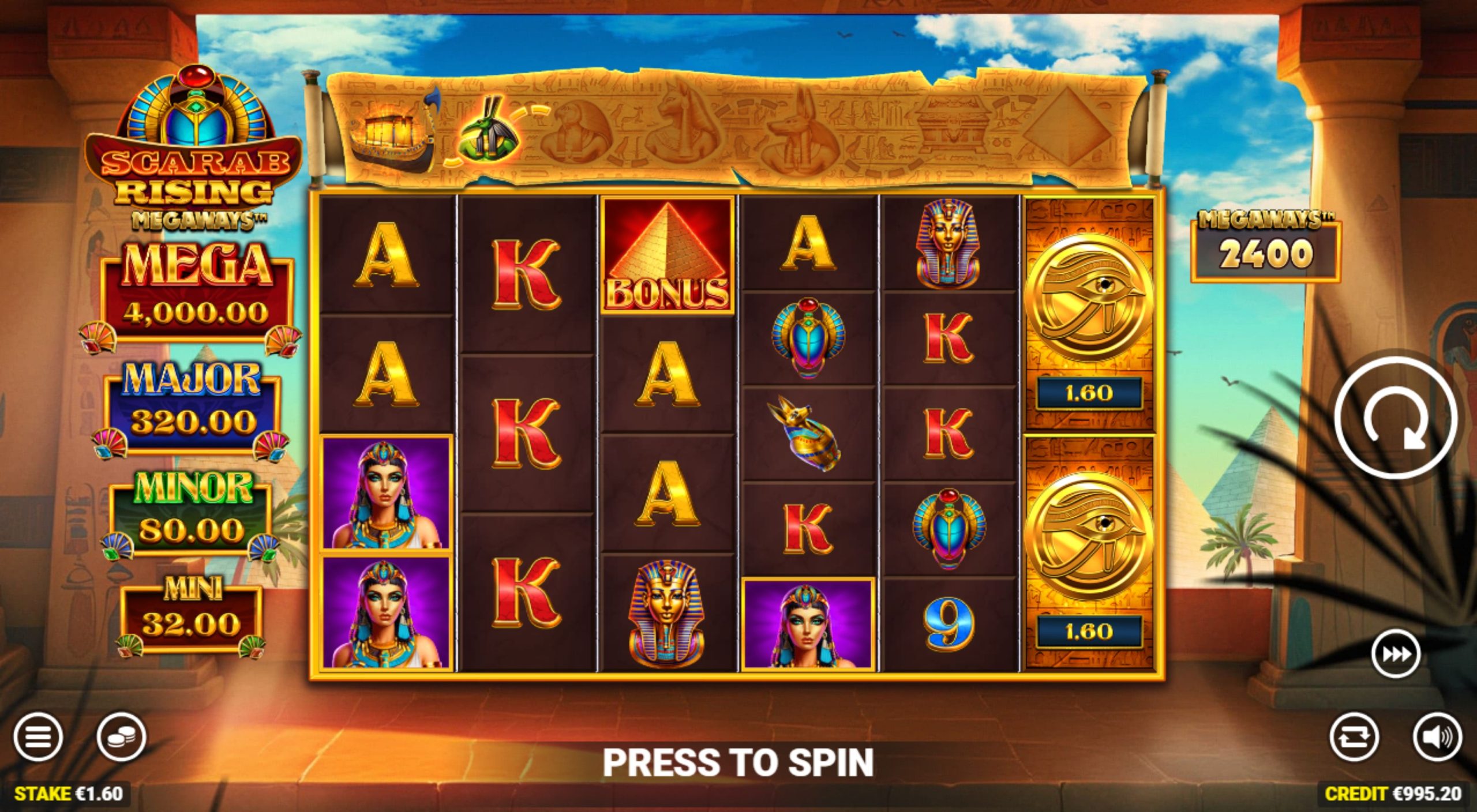 scarab rising megaways slot