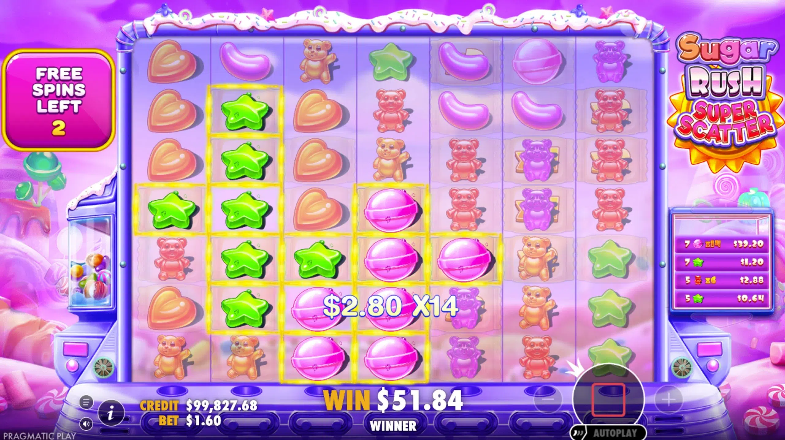 sugar rush super scatter bonus