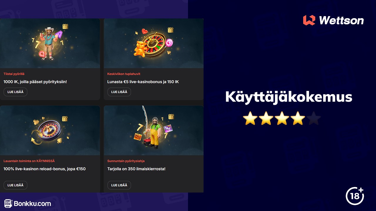 wettson casino käyttäjäkokemus