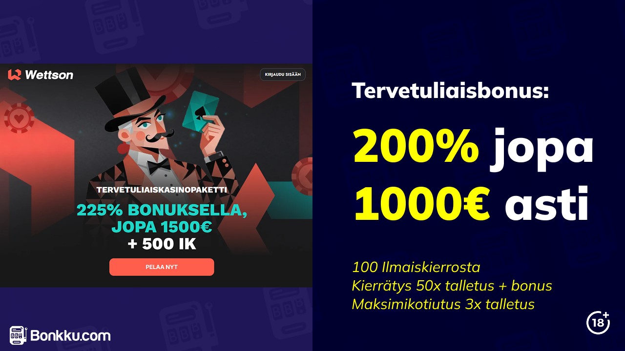 wettson casino tervetuliaisbonus
