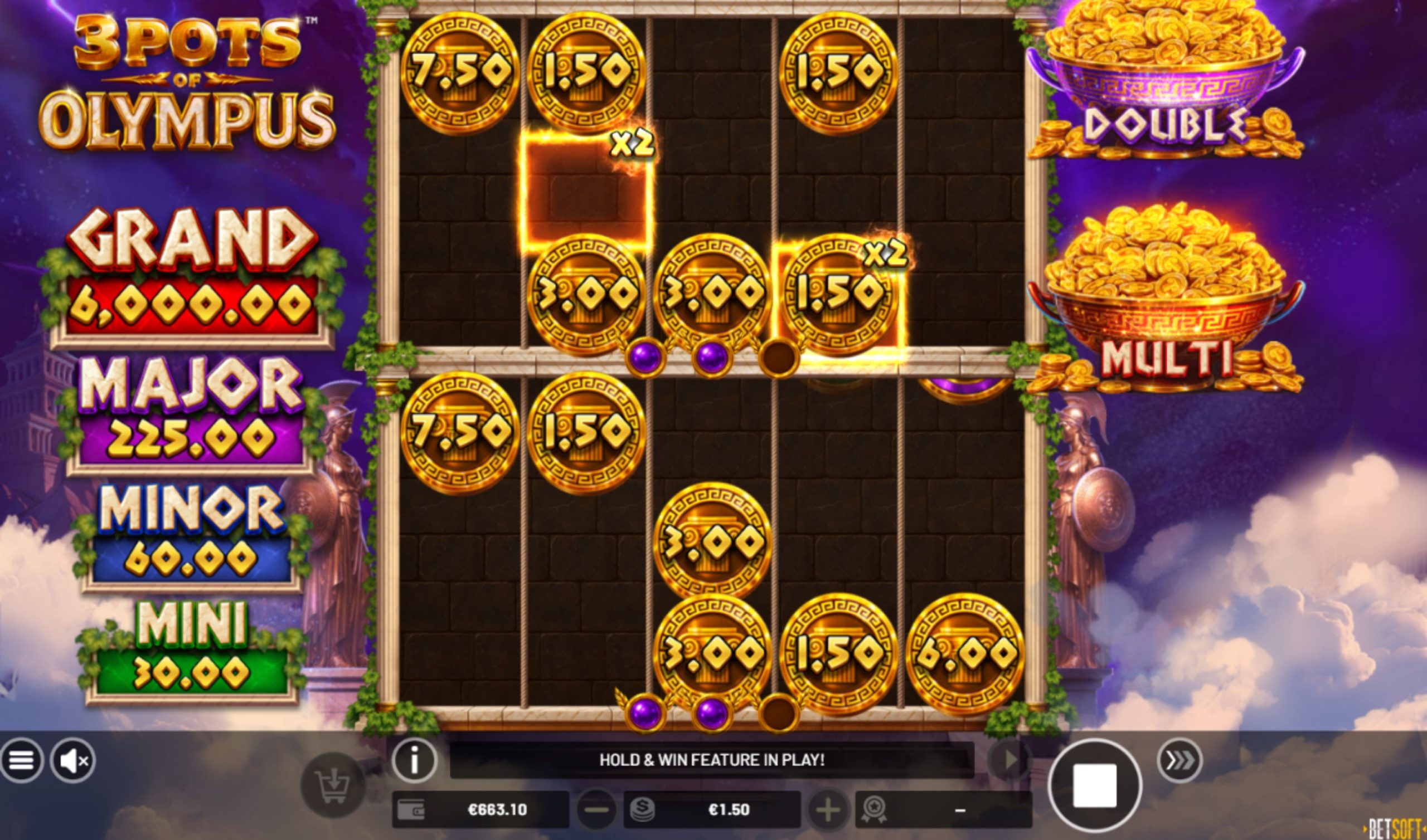 3 pots of olympus bonus