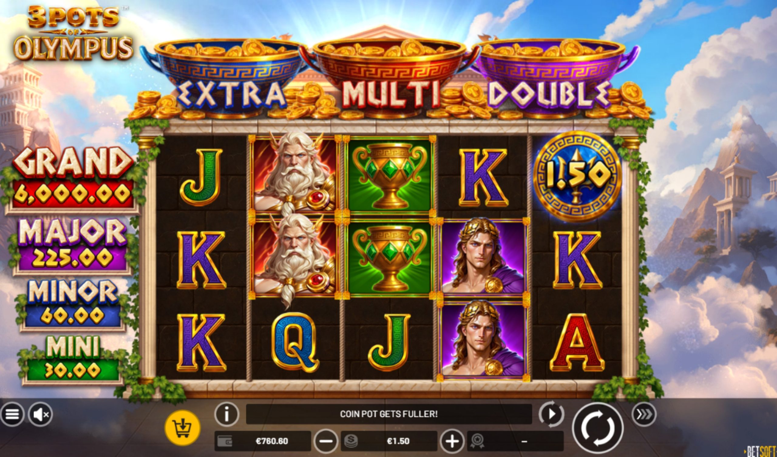 3 pots of olympus slot