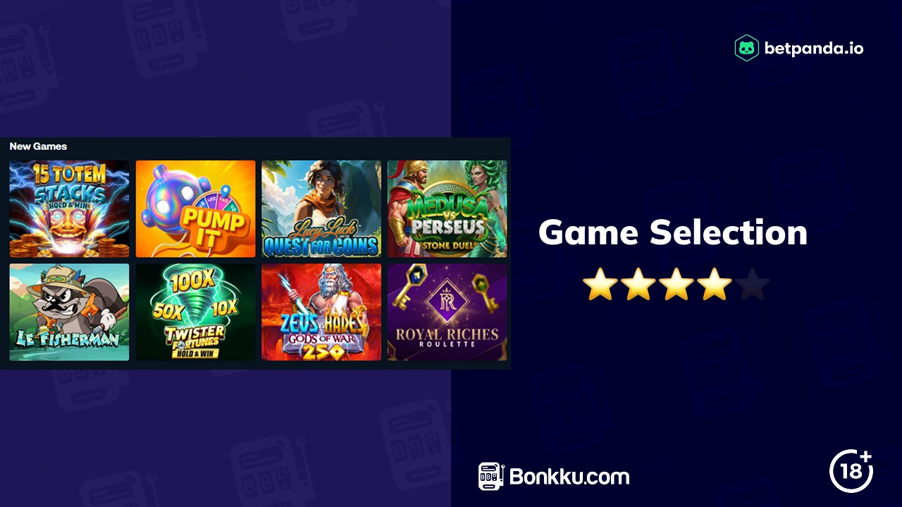 betpanda game selection