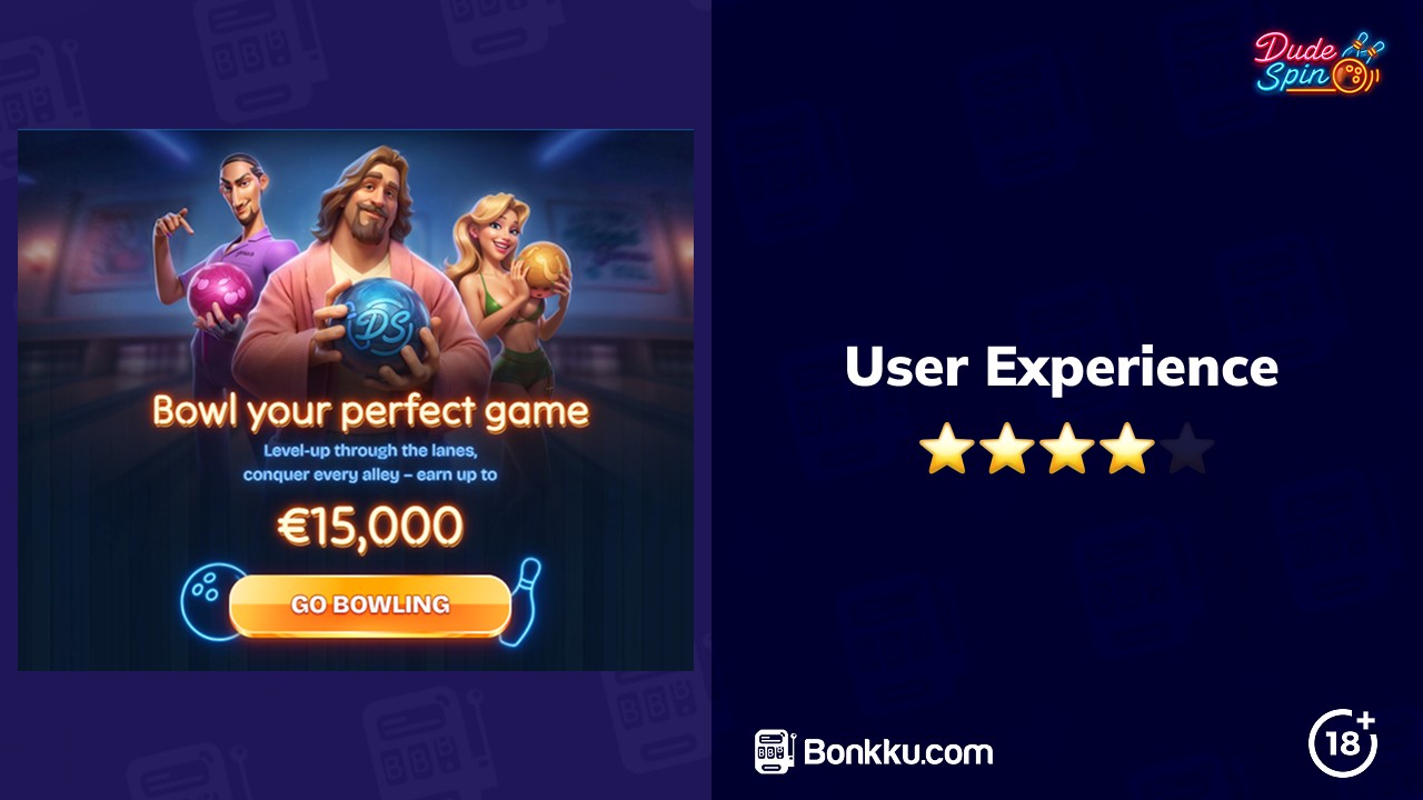 Dudespin Benutzeroberfläche