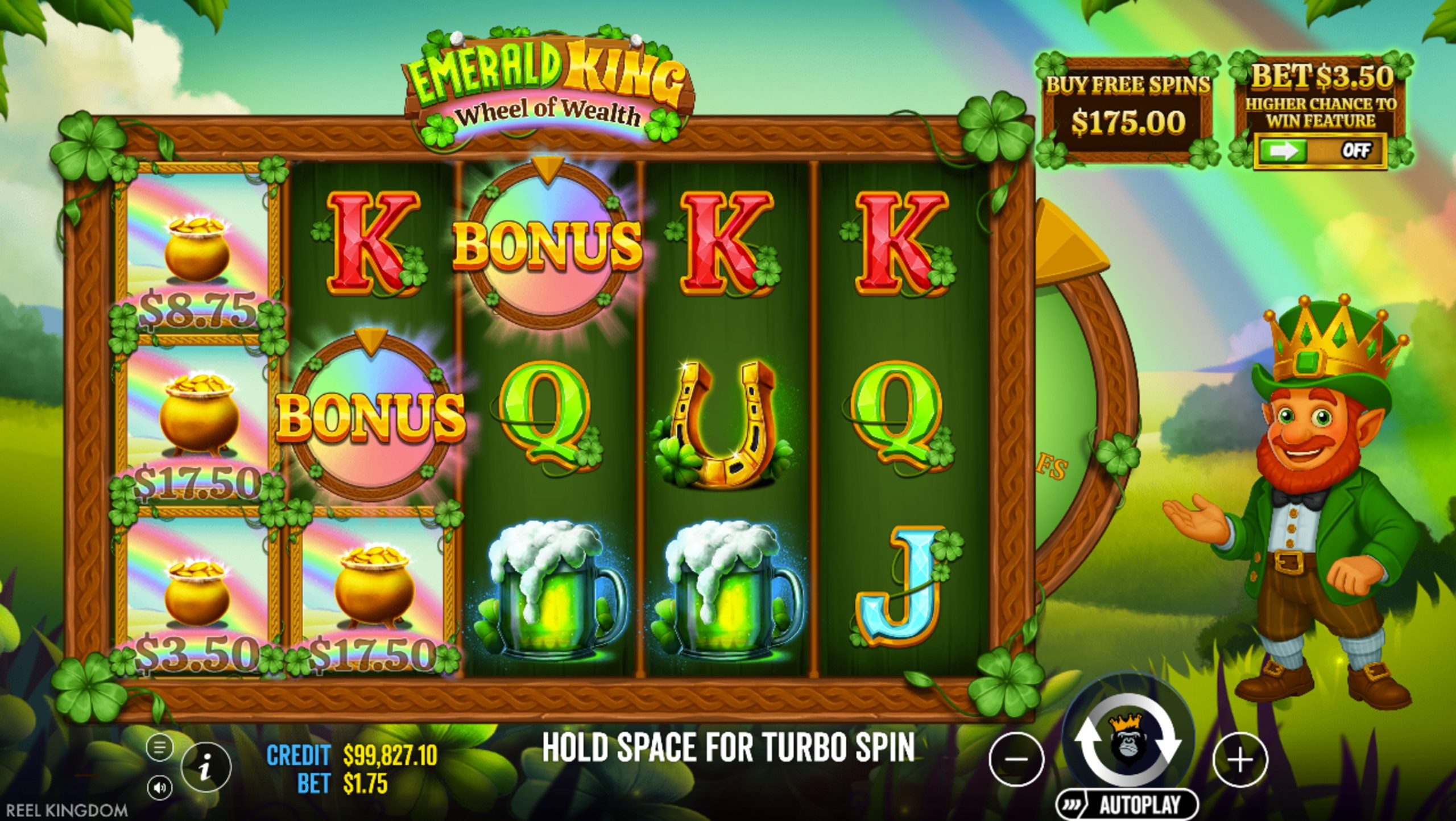 emerald king wheel of wealth slot