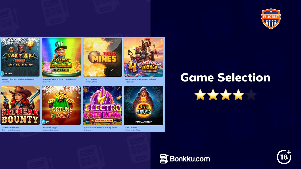 felicebet game selection
