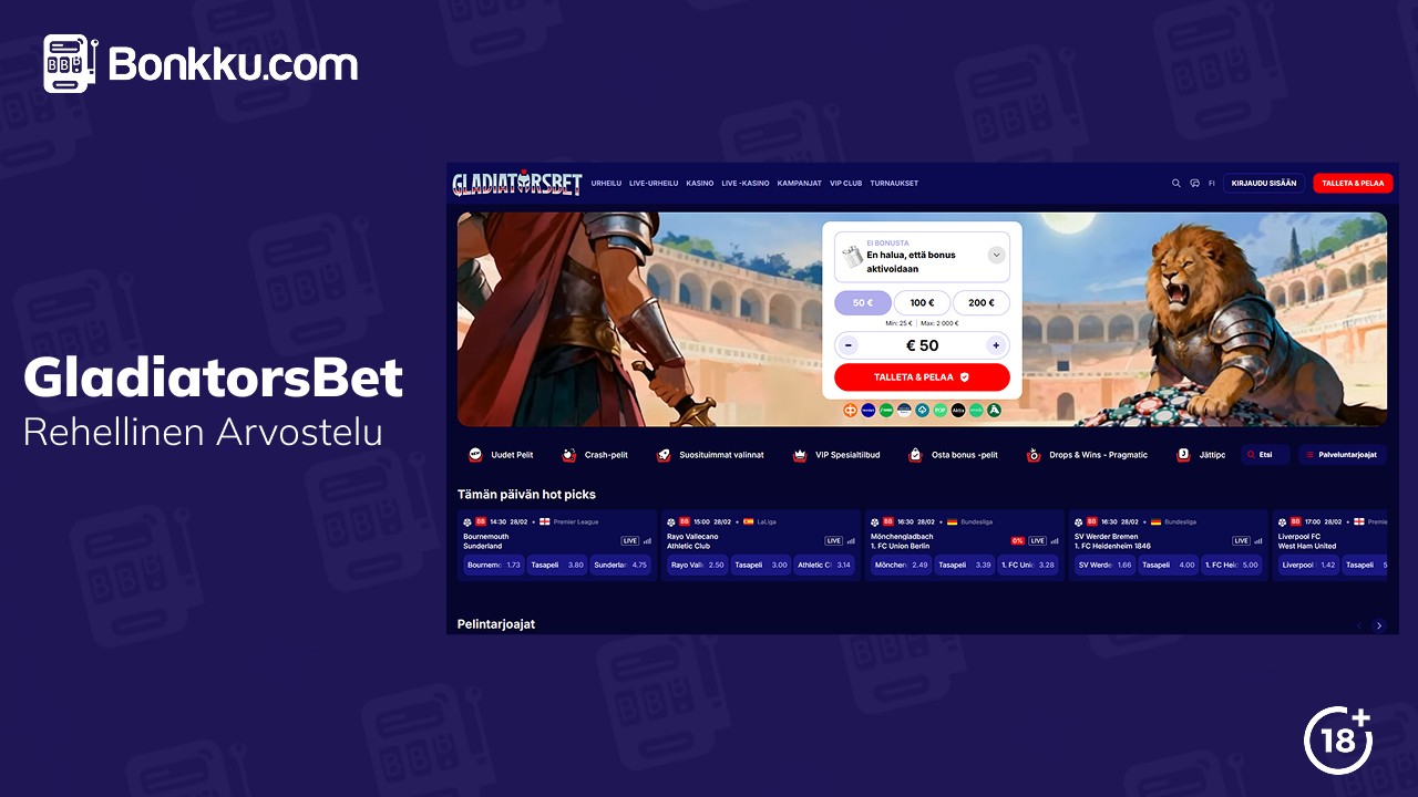 gladiatorsbet casino arvostelu