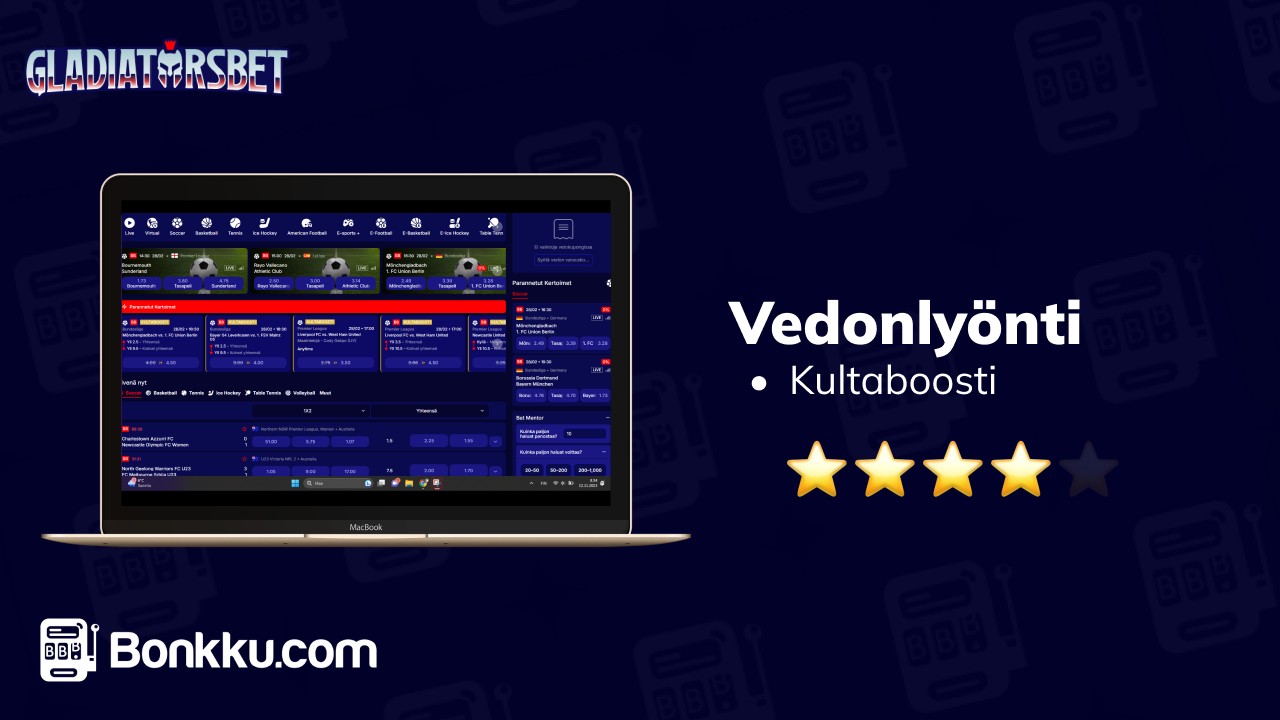 vedonlyönti gladiatorsbet