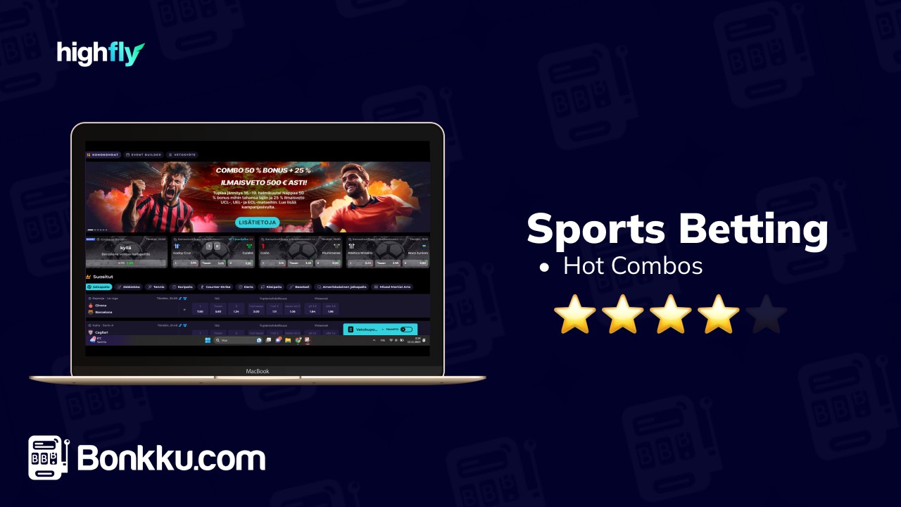 Highflybet Casino und Sportwetten Plattform Übersicht auf Desktop und Mobile