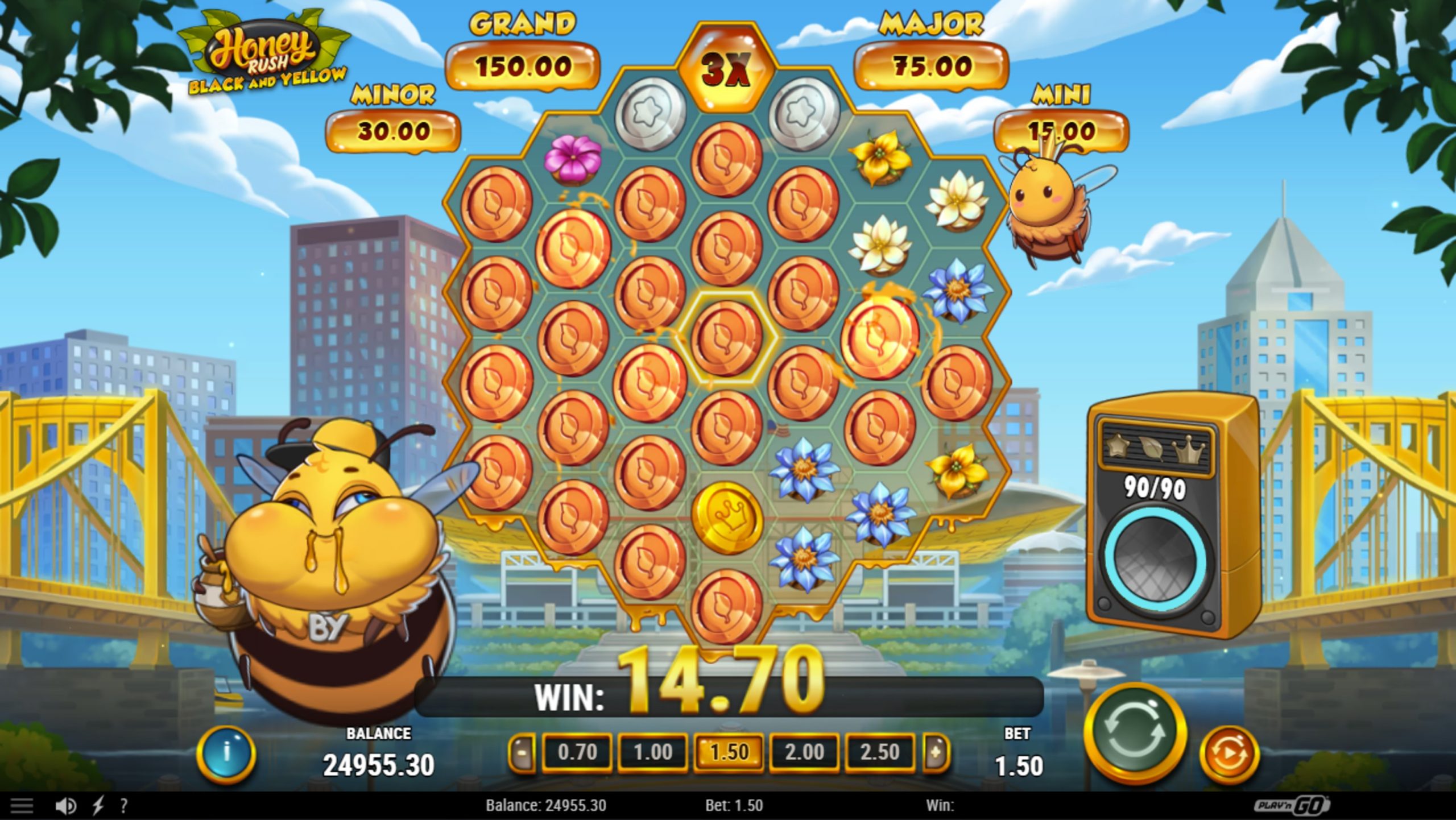 honey rush black and yellow bonus
