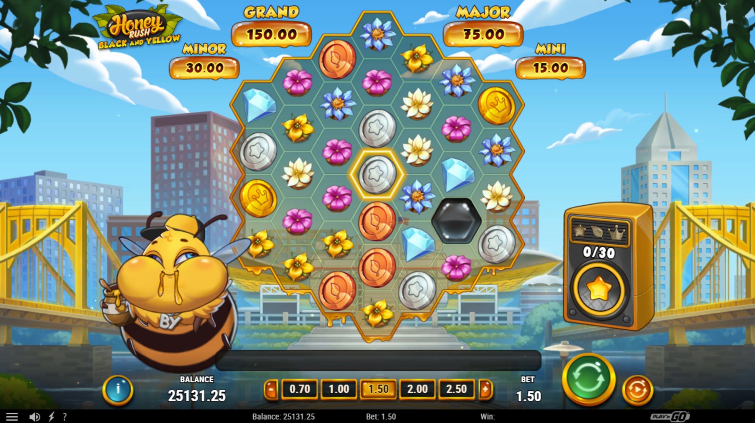 honey rush black and yellow slot