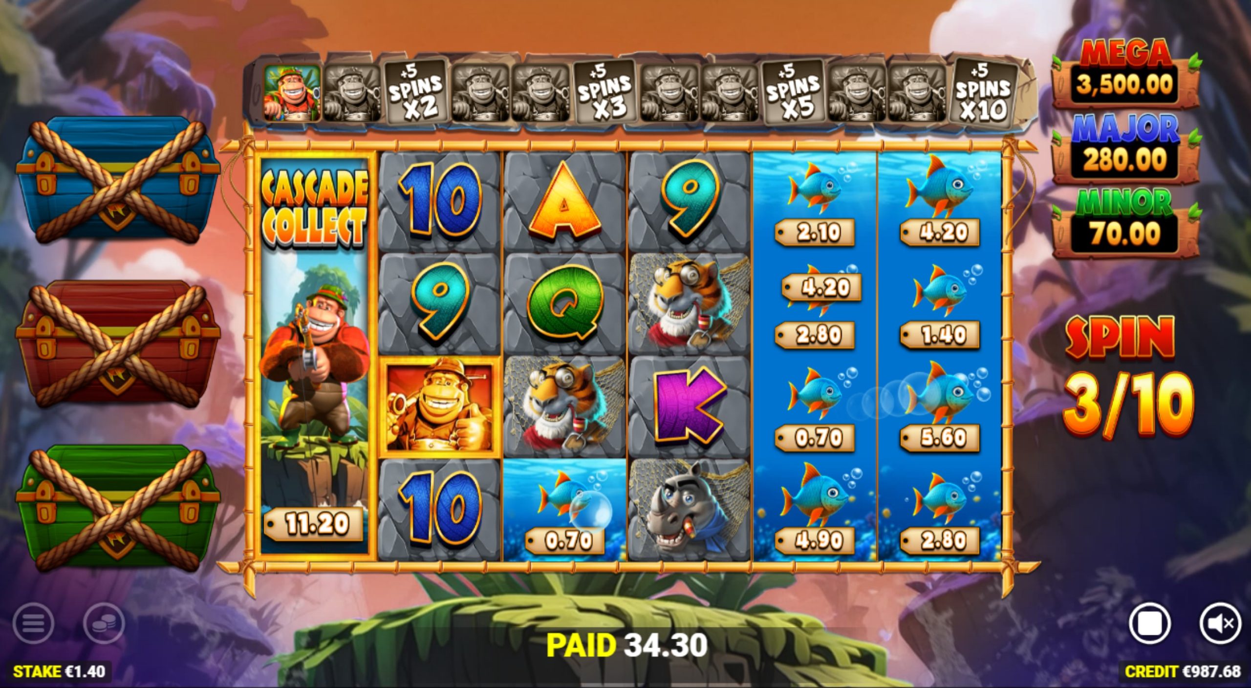 king kong splash bonus
