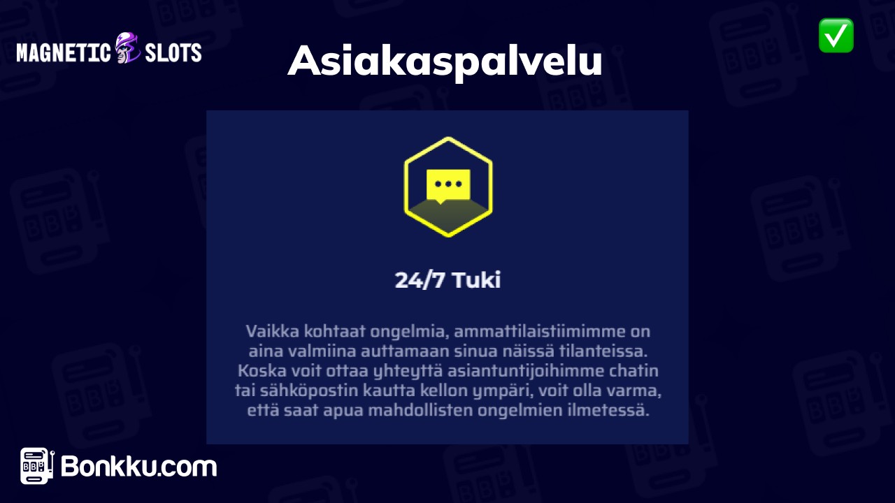 magnetic slots asiakaspalvelu