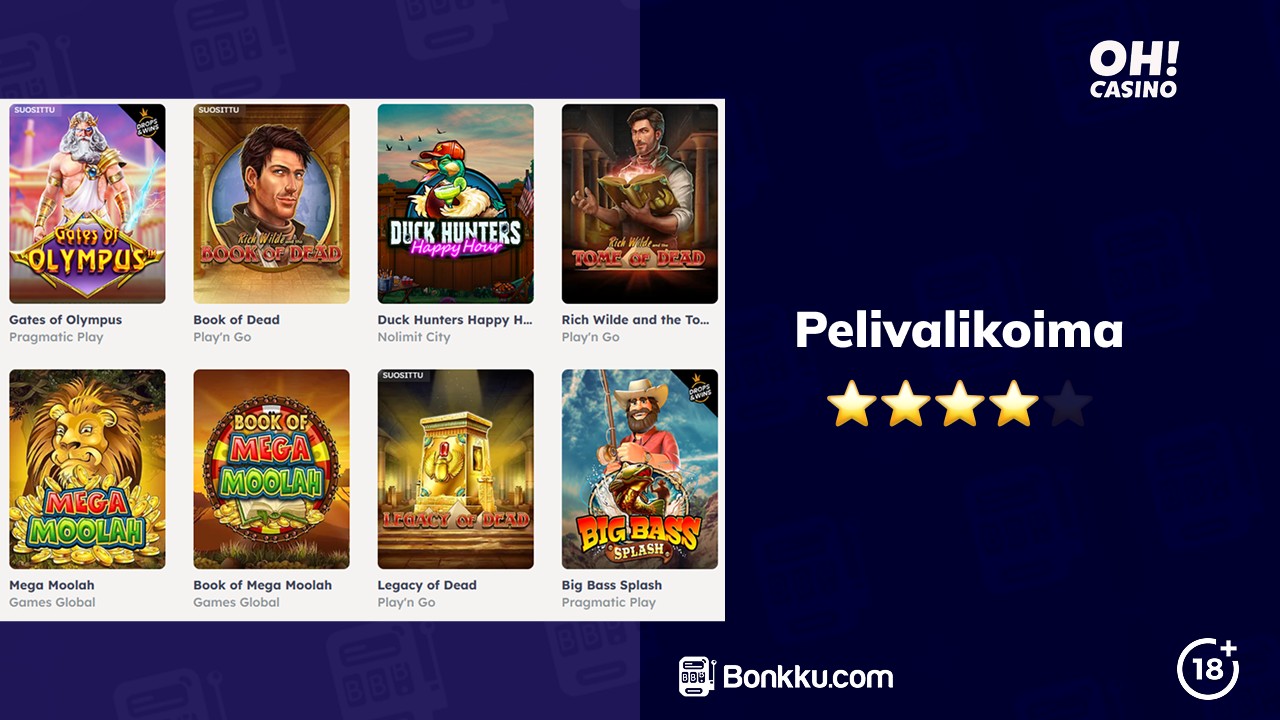 oh casino pelivalikoima