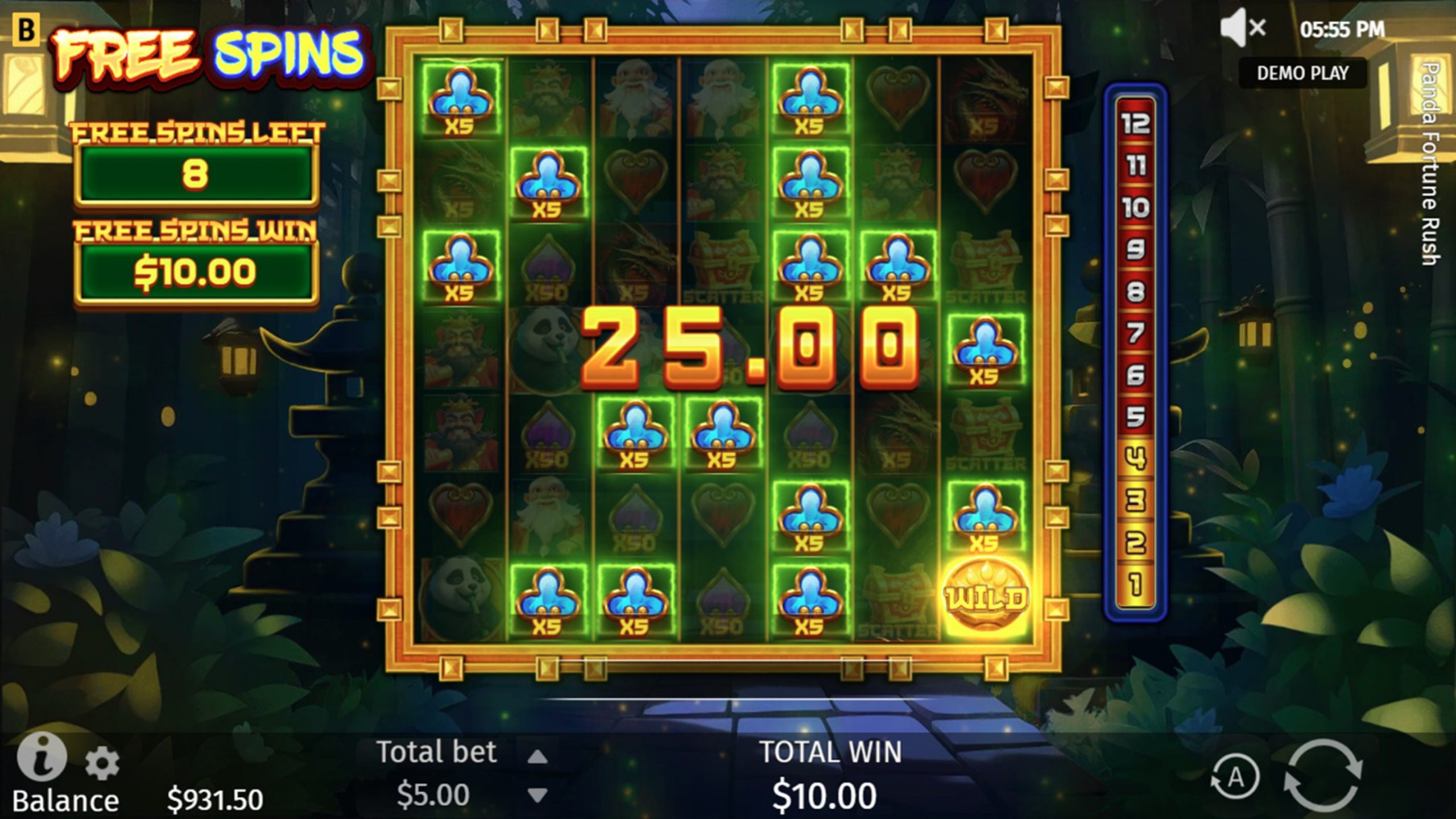 panda fortune rush bonus