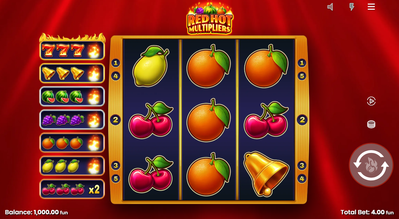 red hot multipliers slot