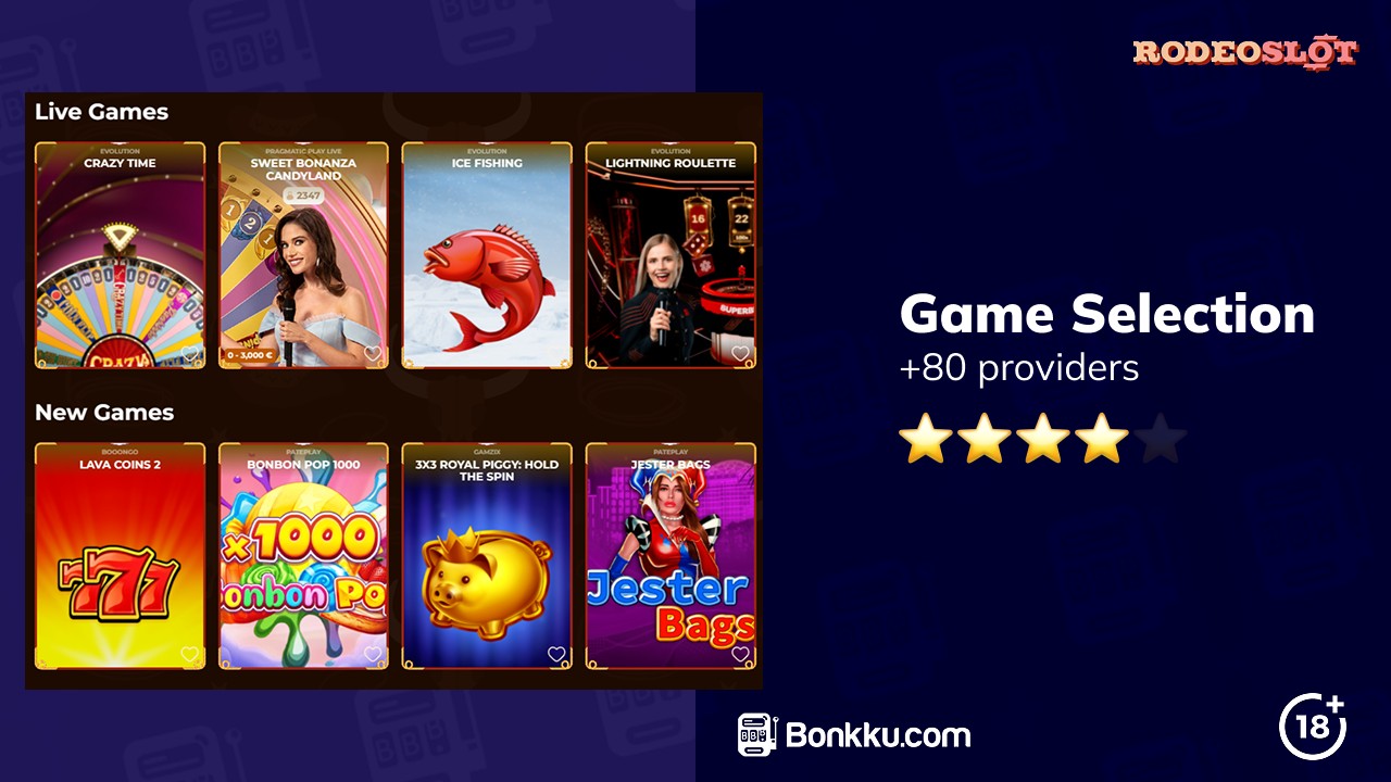 rodeoslot game selection
