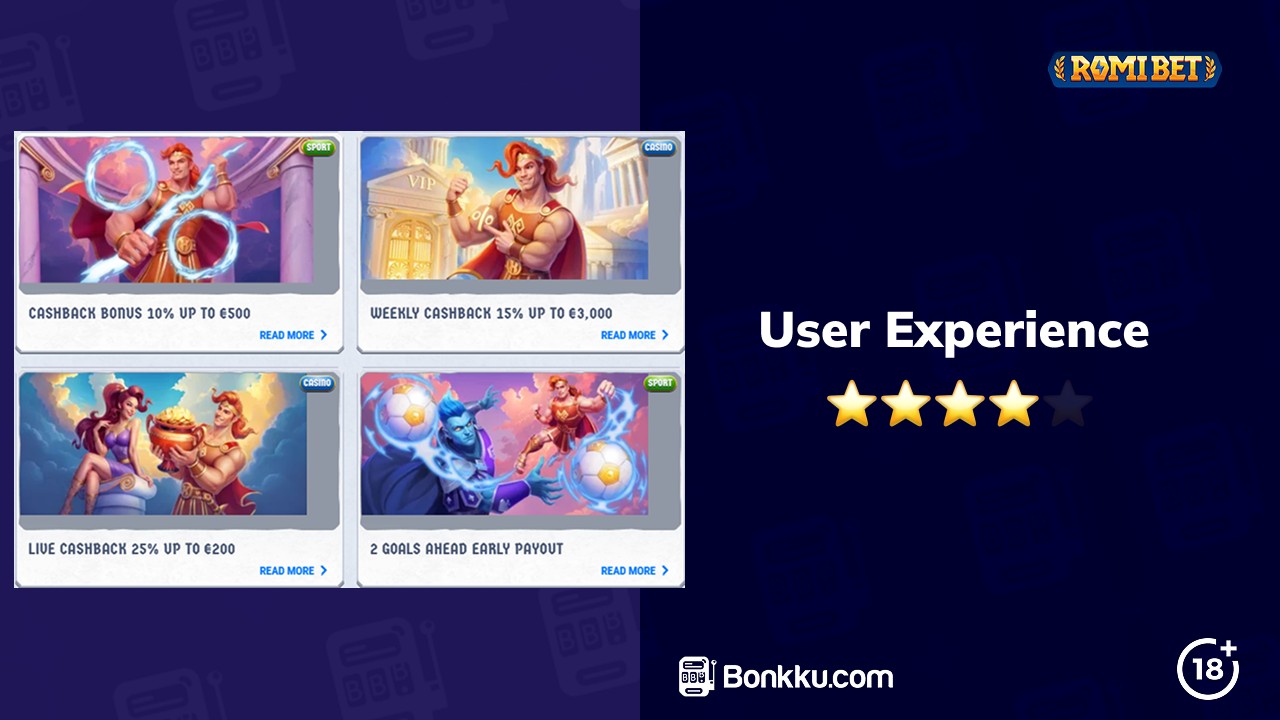 romibet casino user experience