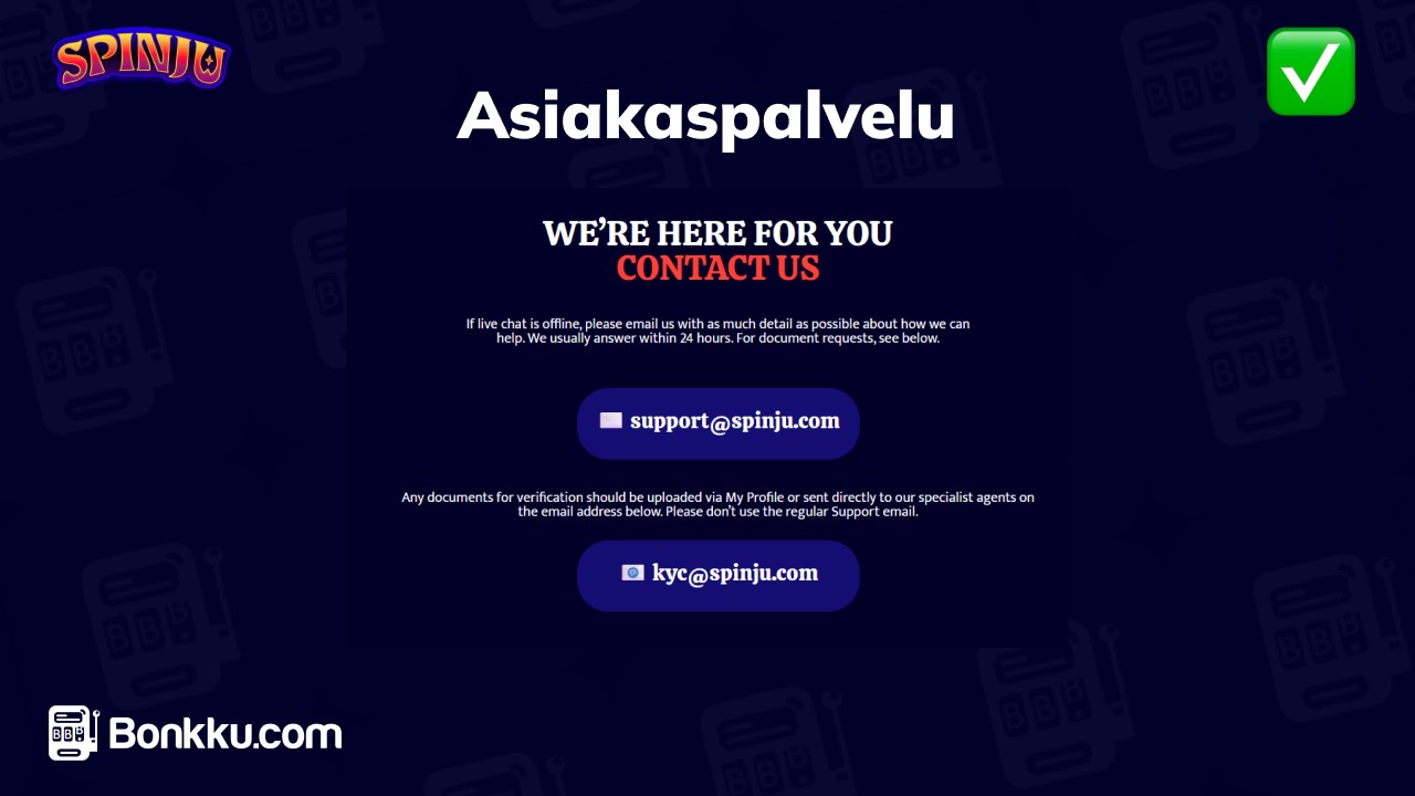 spinju casino asiakaspalvelu