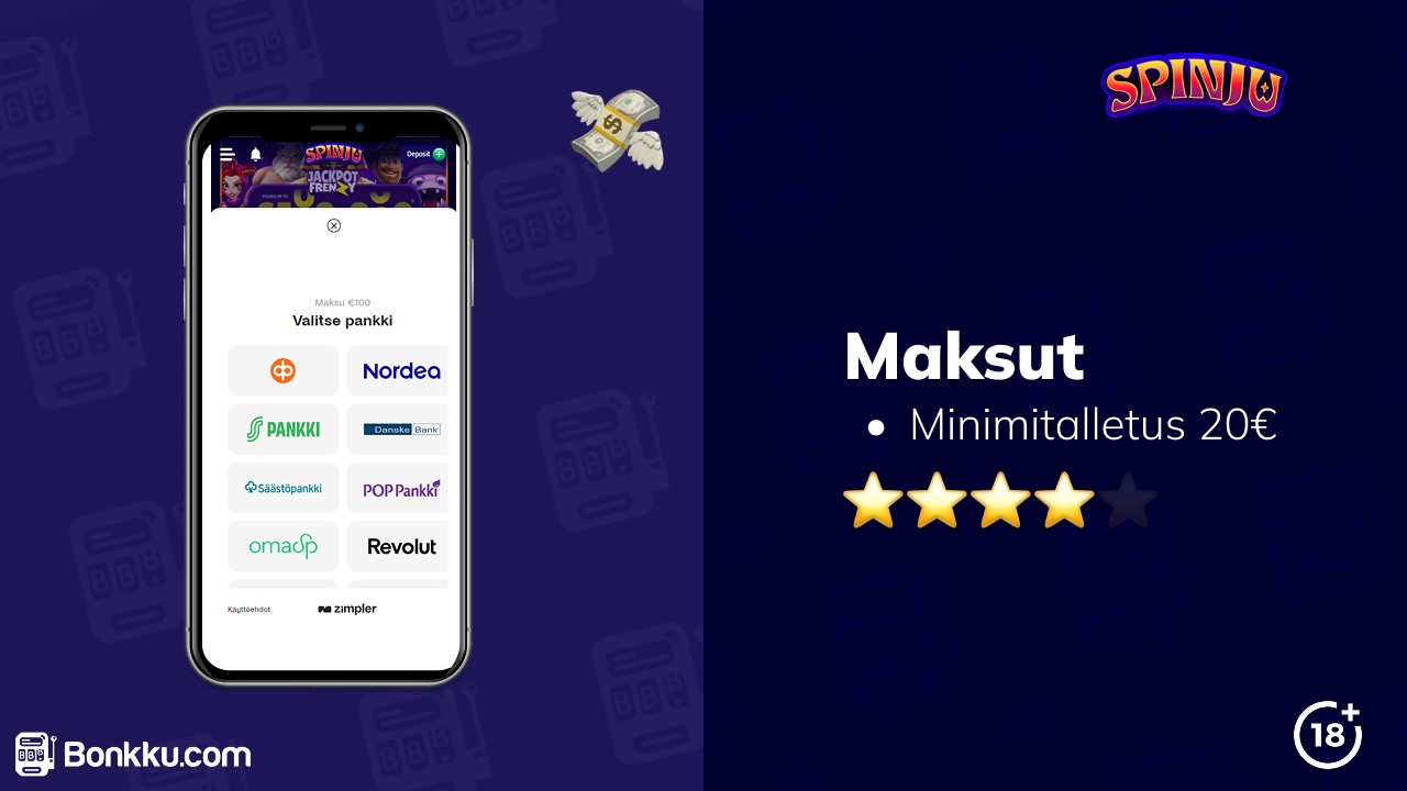 spinju casino maksut