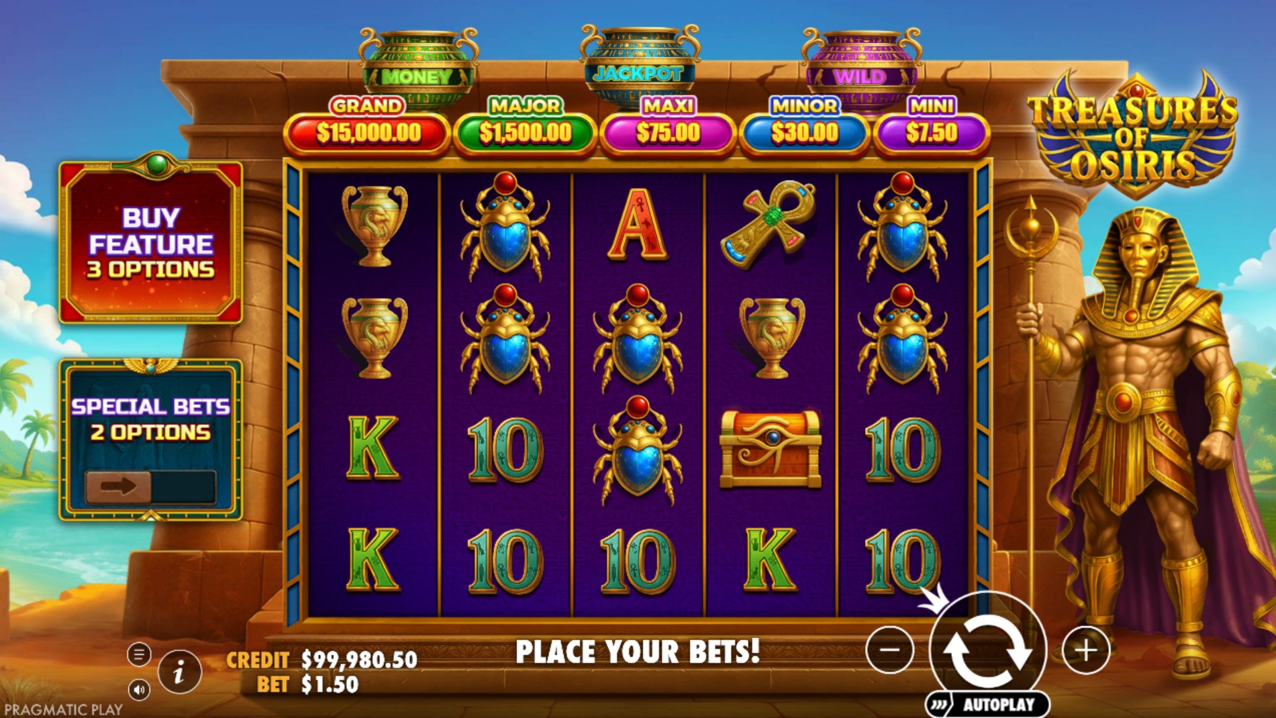 treasures of osiris slot
