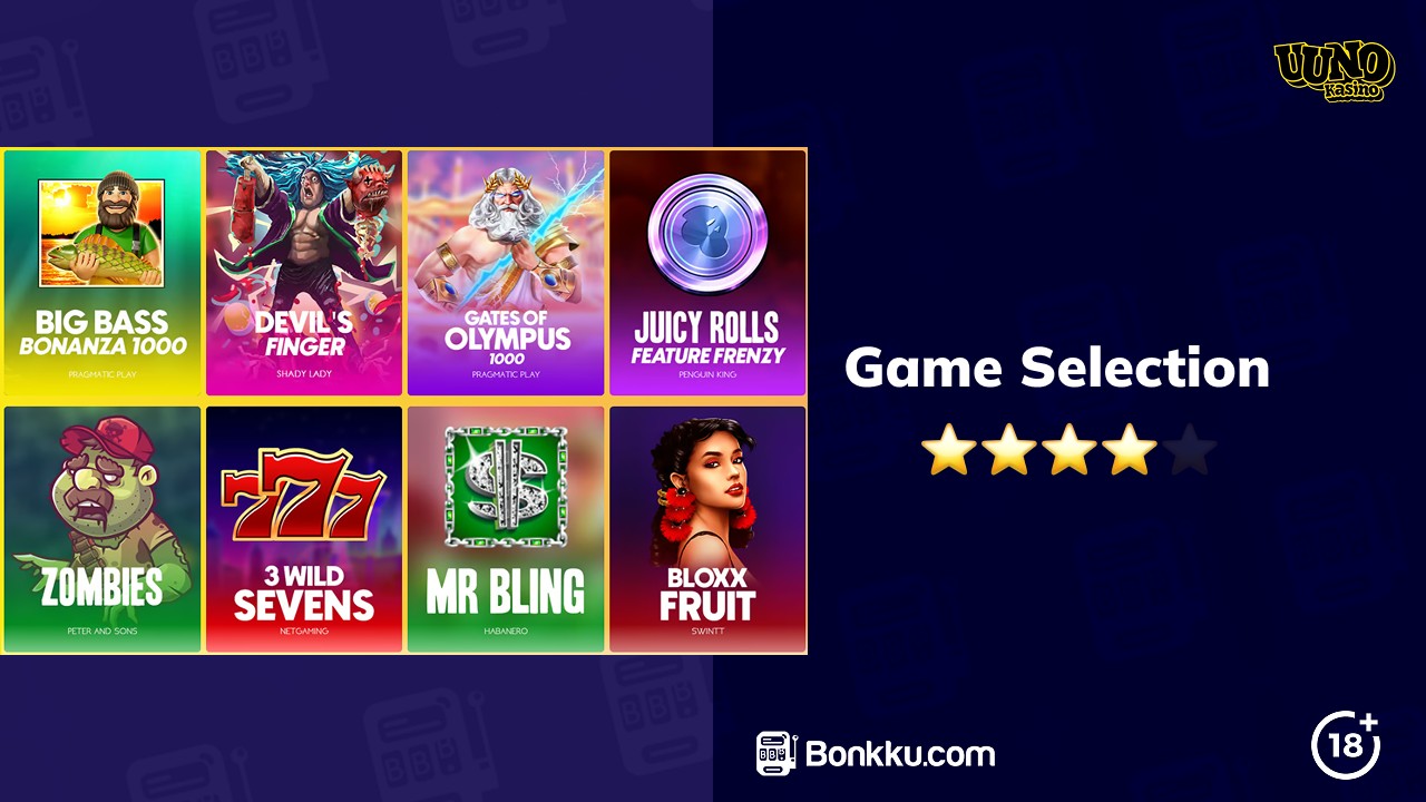 uuno kasino game selection