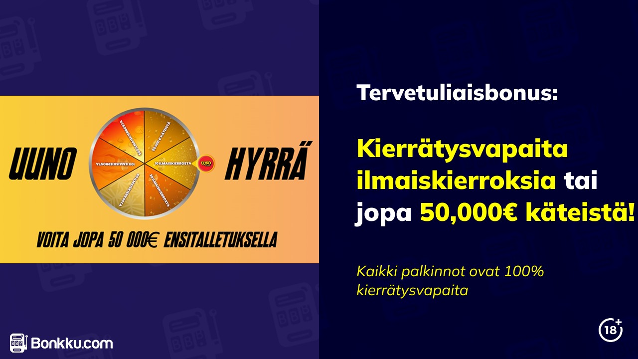 uuno kasino tervetuliaisbonus