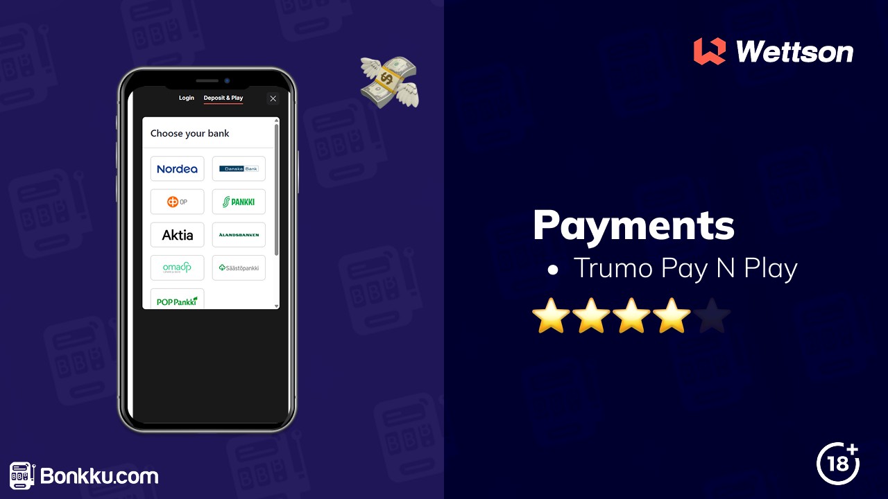 wettson casino payments