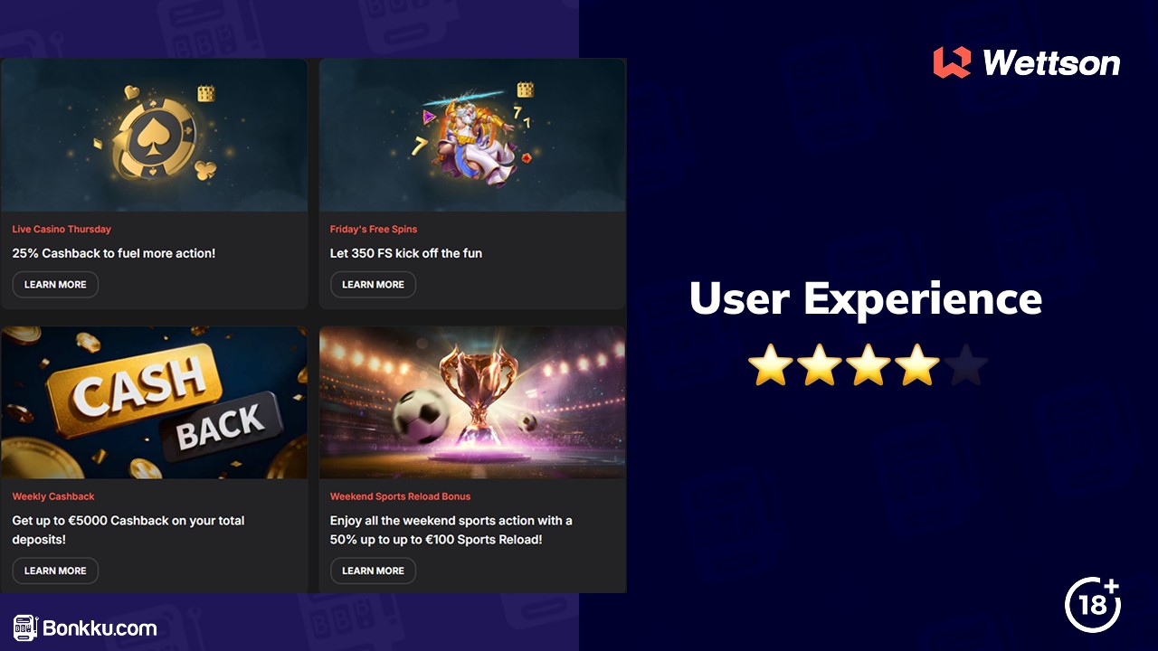 wettson casino user experience