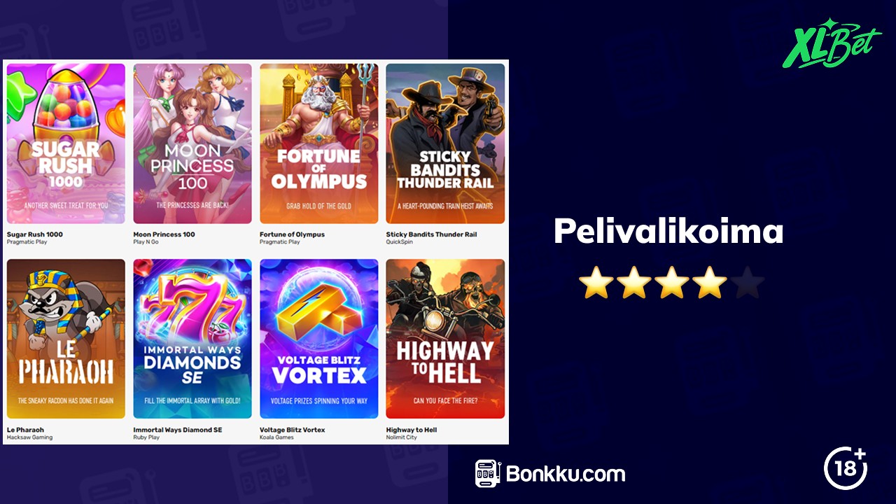 xlbet casino pelivalikoima