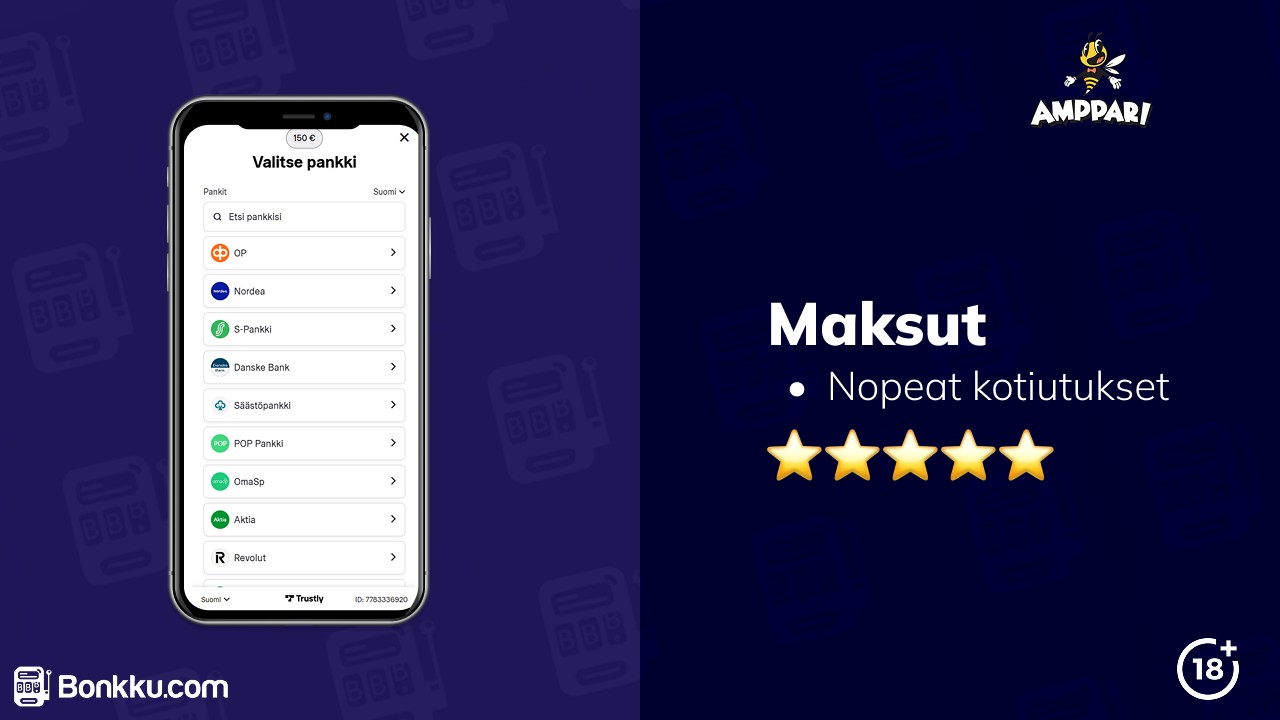 amppari casino kotiutus ja talletus