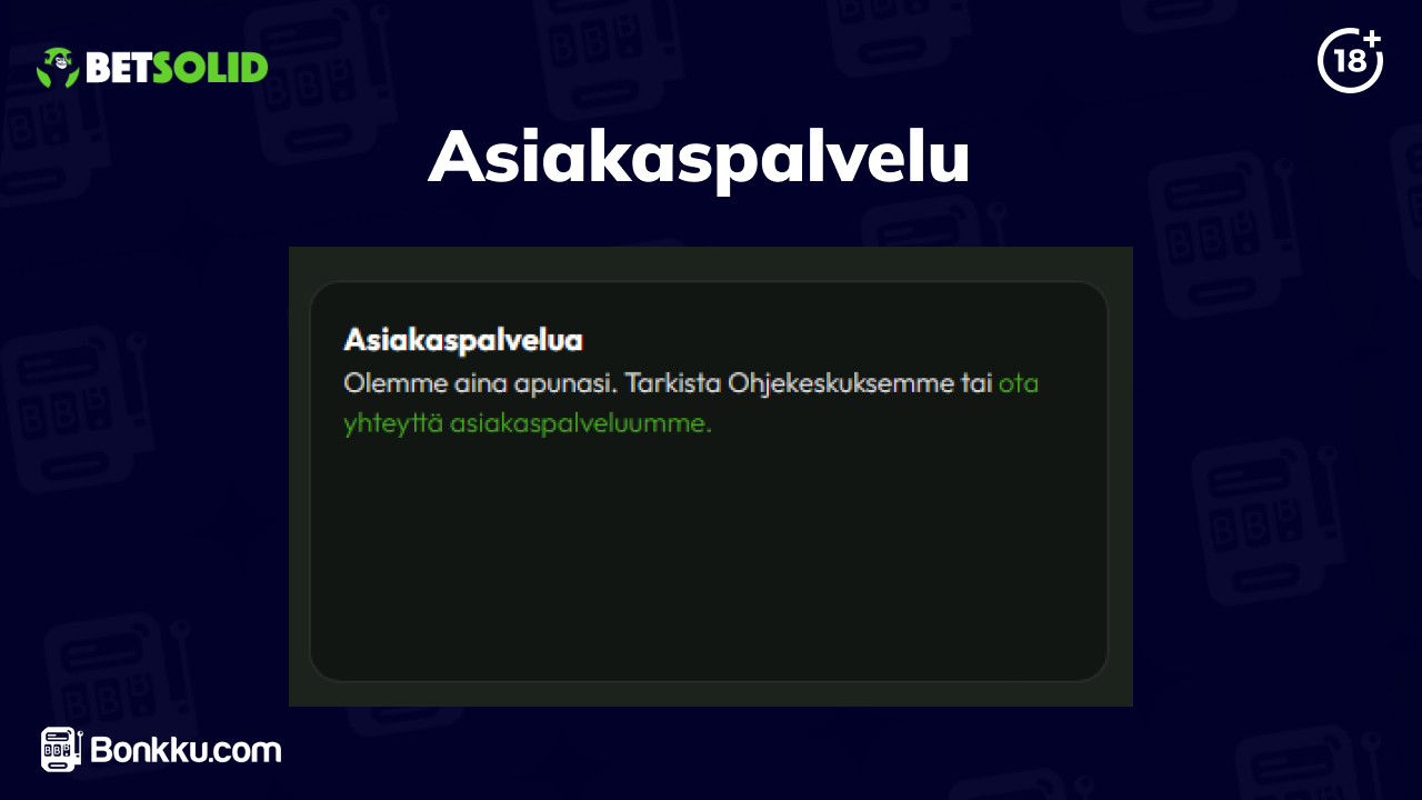 betsolid casino asiakaspalvelu