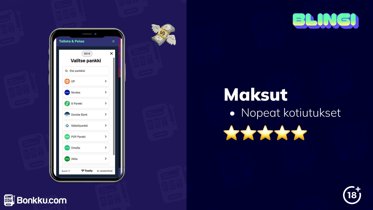 blingi casino maksut