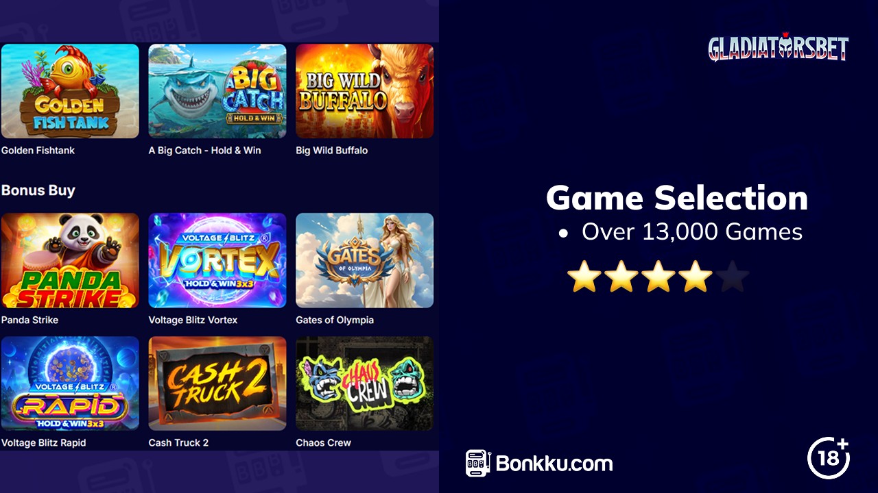 gladiatorsbet game selection