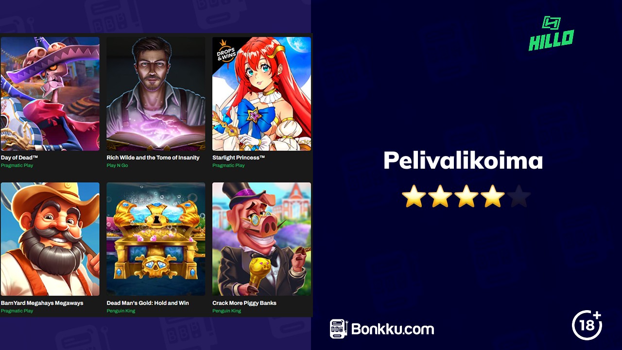 hillo casino pelivalikoima