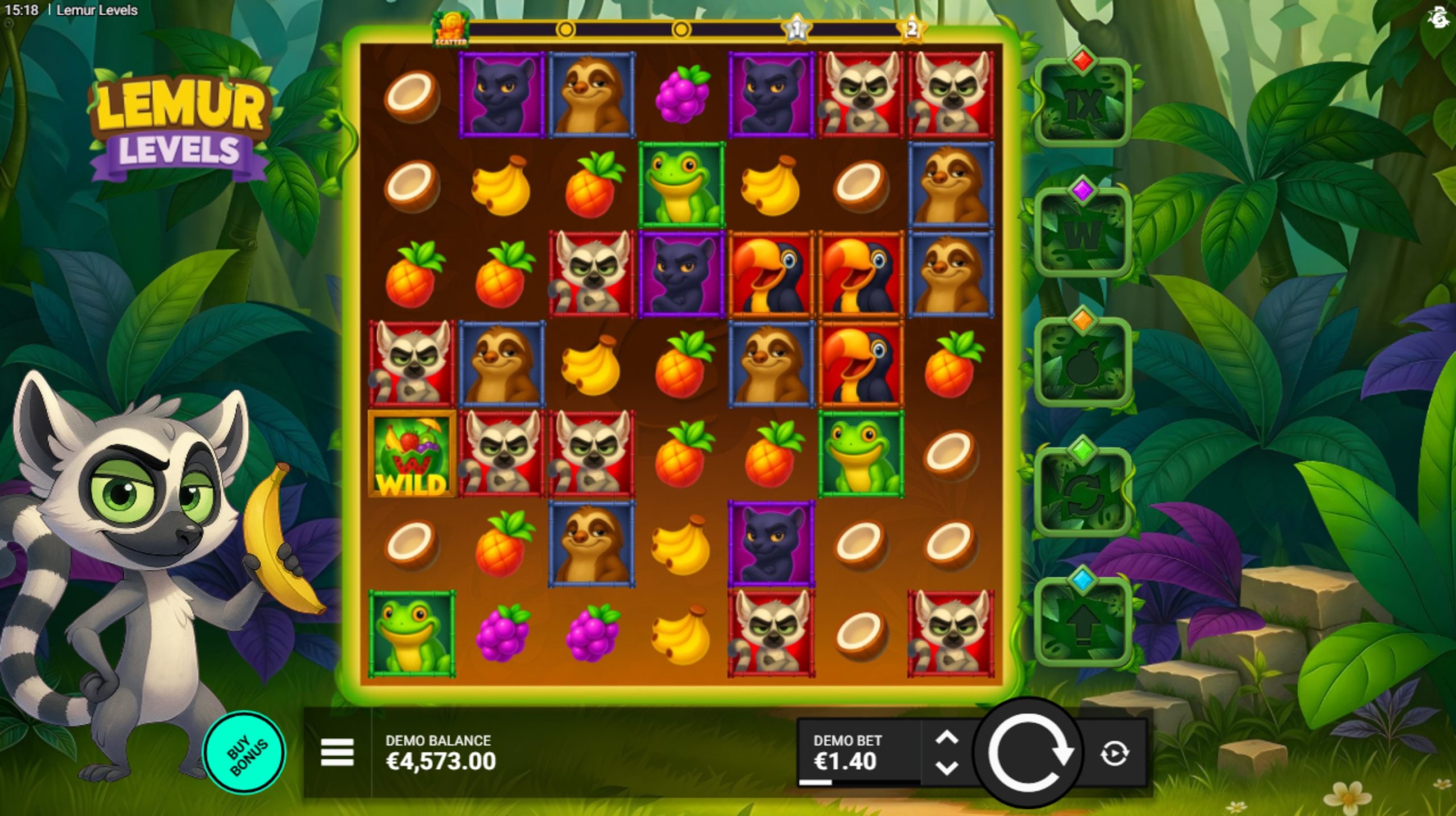 lemur levels slot