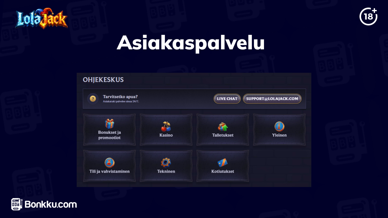 lolajack casino asiakaspalvelu