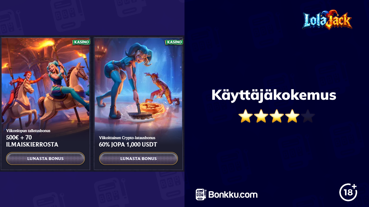 lolajack casino käyttäjäkokemus