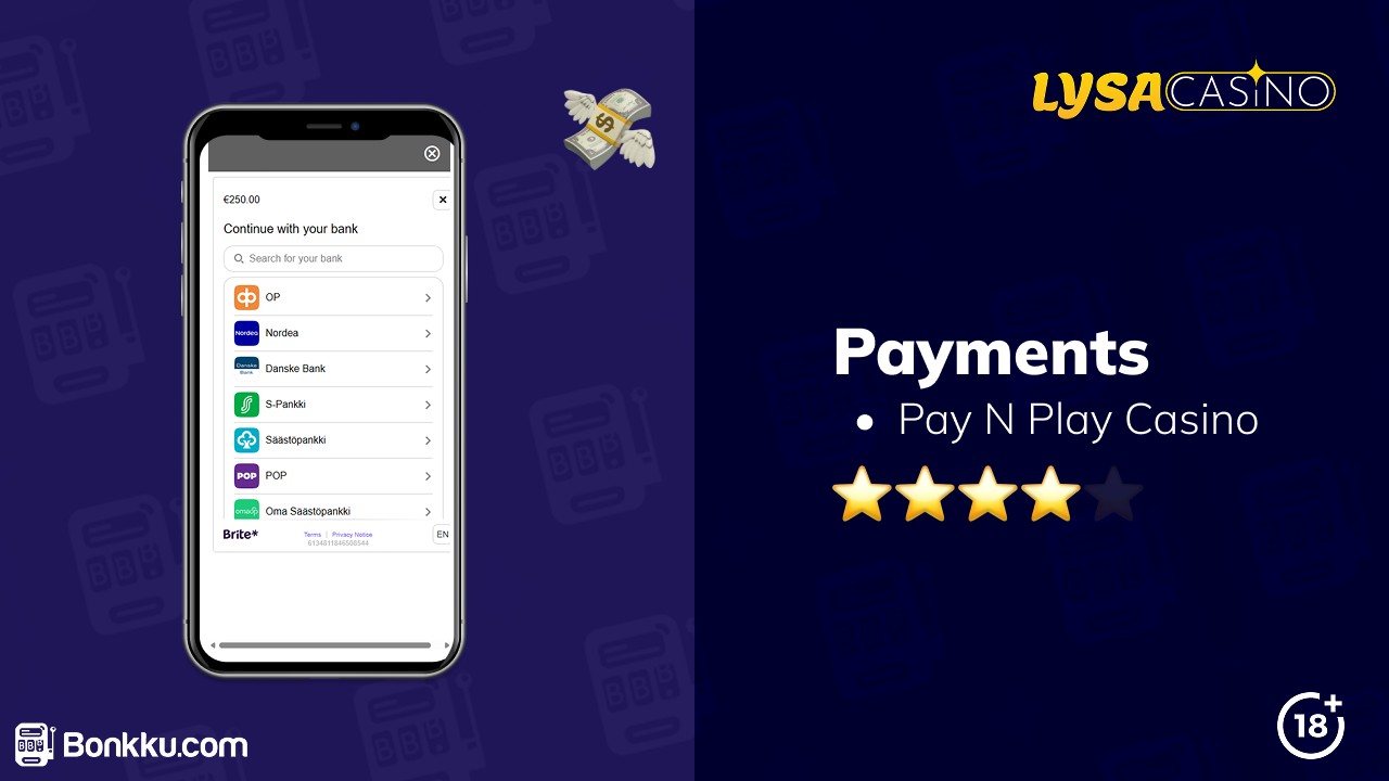 lysa casino payments