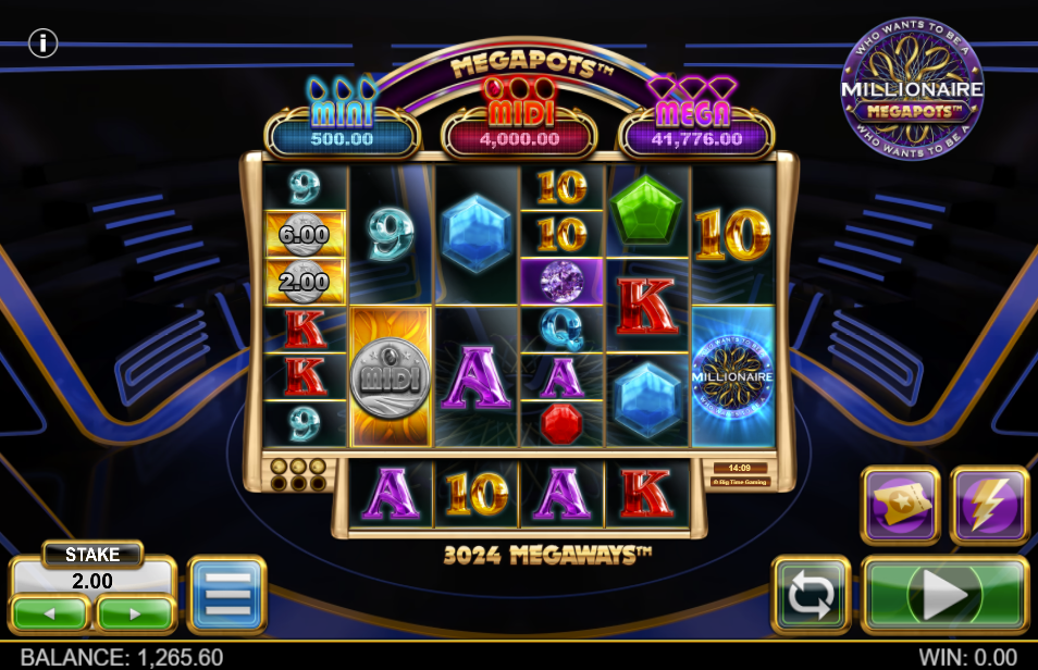 millionaire megapots slot