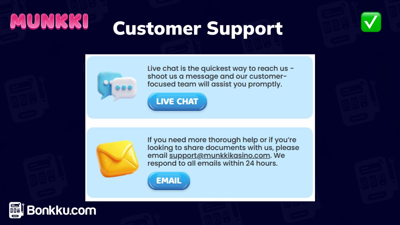 munkki casino customer support