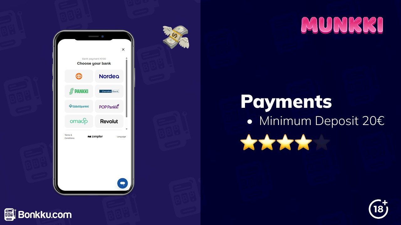 munkki casino payments