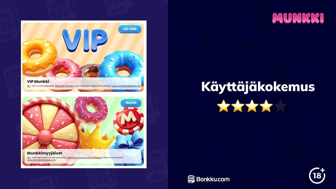 munkki kasino käyttäjäkokemus