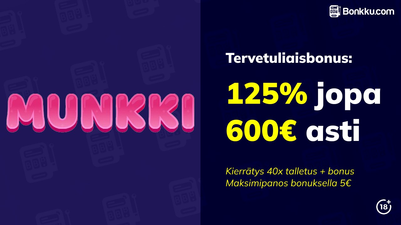 munkki kasino tervetuliaisbonus