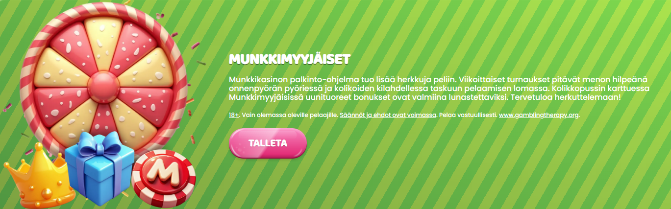 munkkikasino myyjäiset