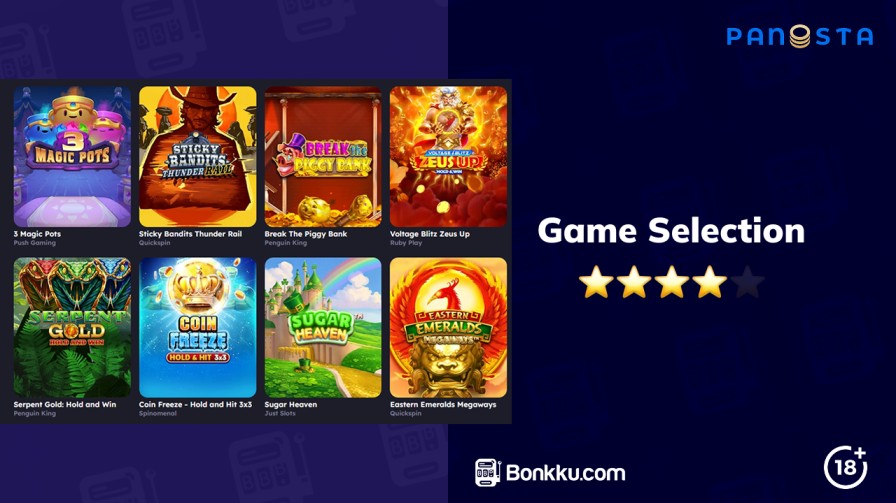 panosta casino game selection