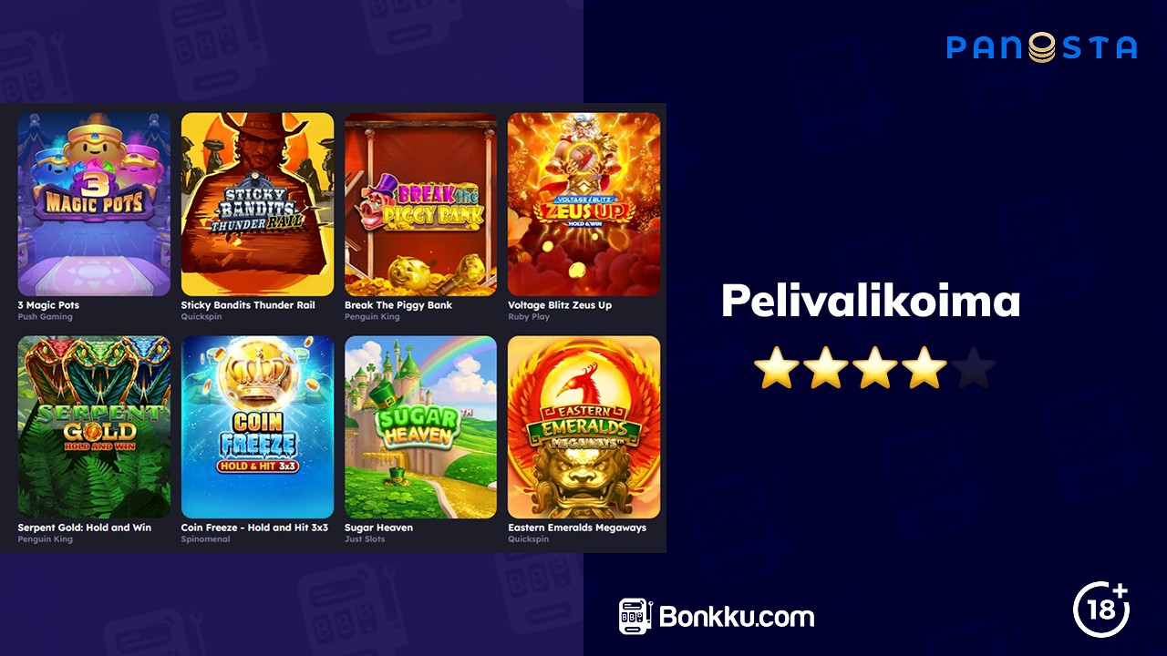 panosta casino pelivalikoima
