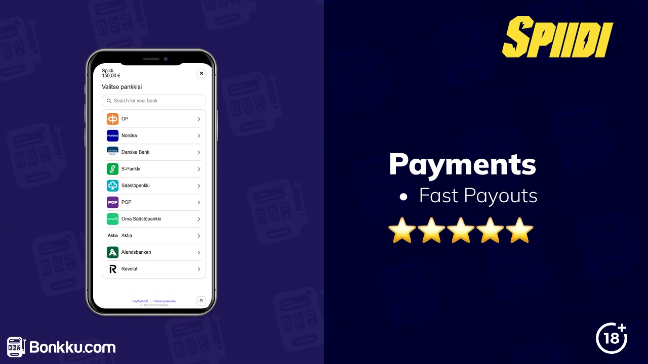 payments at spiidi casino