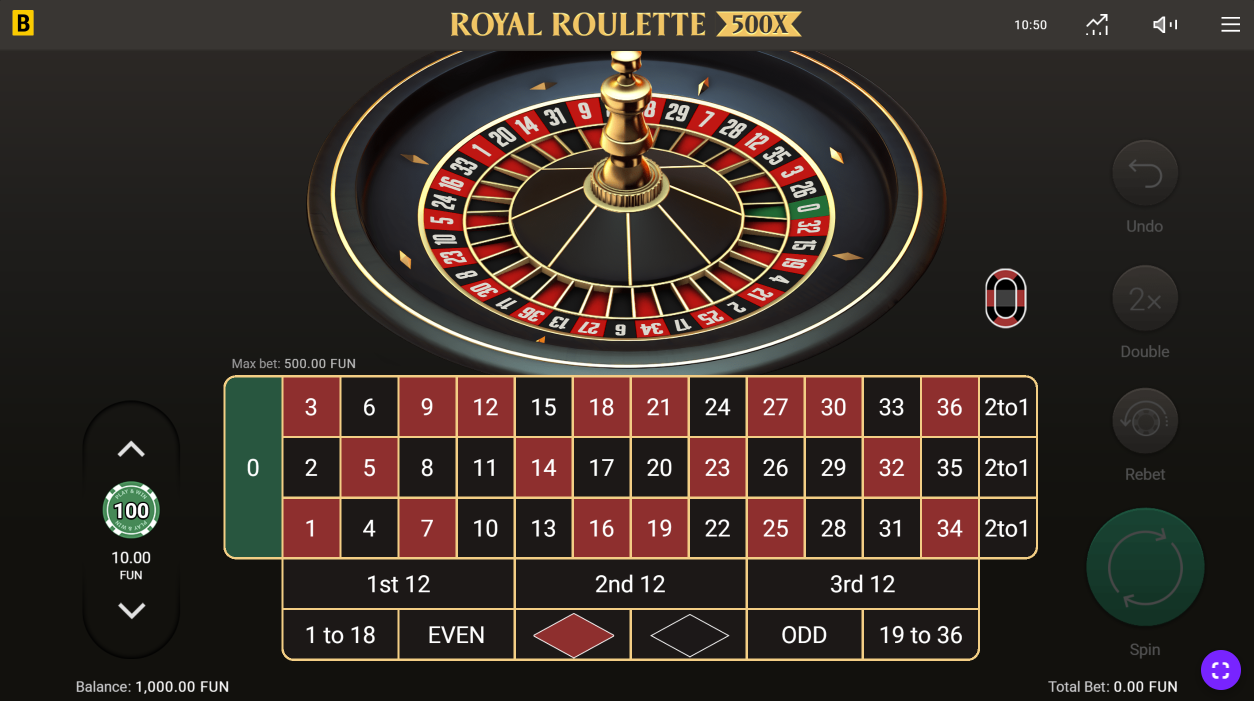 royal roulette 500x slot