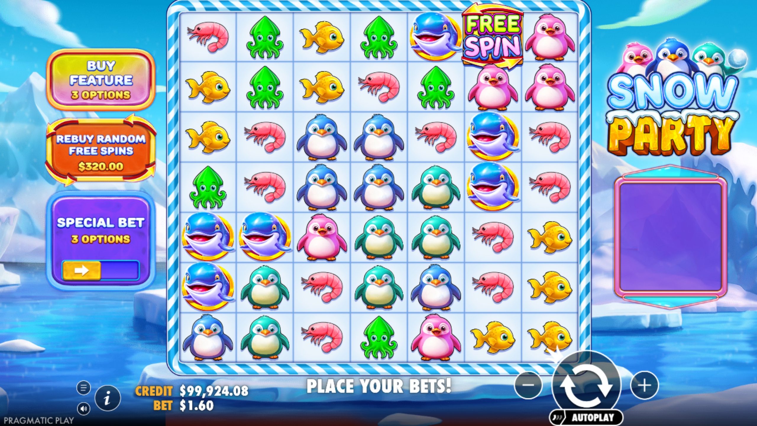 snow party slot